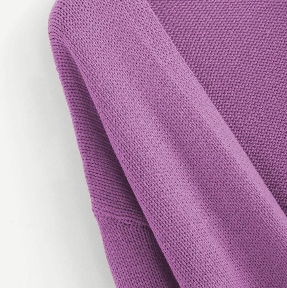 SHEIN Lilac Purple Open Cardi Knit Sweater S - Picture 4 of 8